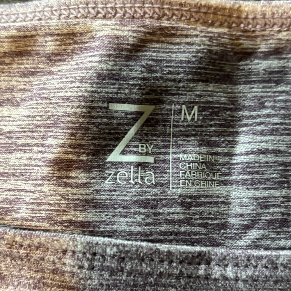 Z By Zella Activewear Long Sleeve Athletic Top Heathered Lavender Size M - Picture 2 of 6